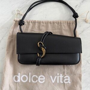 Dolce Vita Alice Shoulder Bag Black Leather